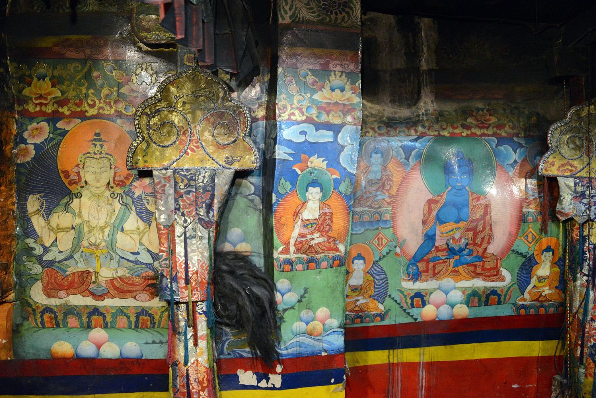 14 Painting Of Avalokiteshvara And Bhaisajyaguru Medicine Buddha In The Main Hall At Rong Pu Monastery Between Rongbuk And Mount Everest North Face Base Camp In Tibet